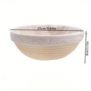 Fermentatore per pane, attrezzatura per panificazione, fermentatore per pane artigianale, cesta di paglia, contenitore di paglia, fermentatore con rivestimento, attrezzatura per panificazione, produzione di pane artigianale, diametro 25CM.