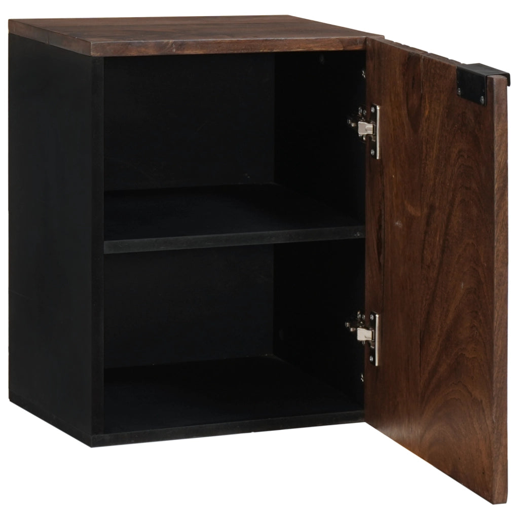 Armadio appeso da bagno 38x33.5x48 cm in legno massello e MDF