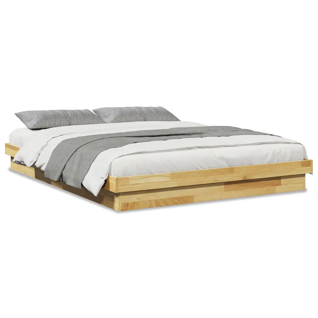 Struttura Letto Senza Materasso 150x200 cm in Legno di Rovere 3315732
