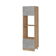Mobile cucina microonde R-Line Calcestruzzo/Rovere dorato 60 cm Vicco