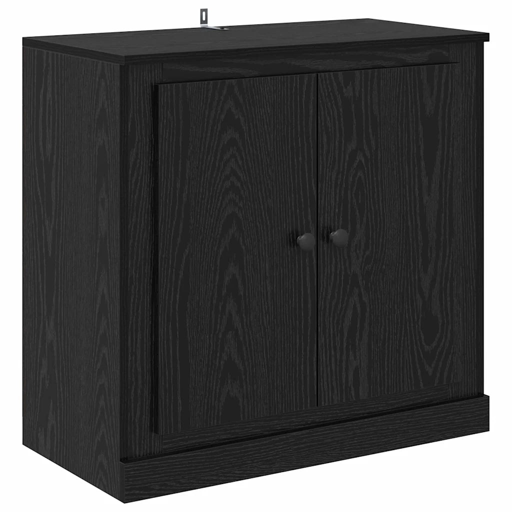 Credenza-Buffet-Armadio da cucina Rovere Nero 70 x 35,5 x 67,5 cm Legno multistrato 771314