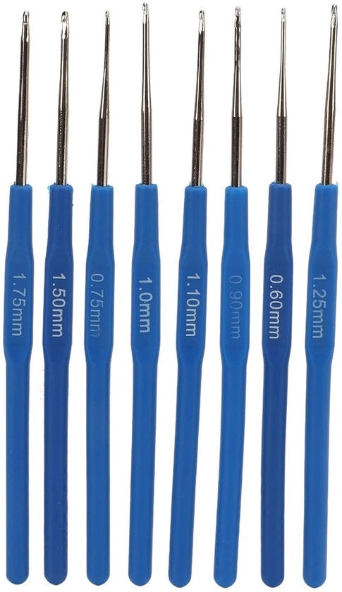 Set di Aghi per Maglia 8 pezzi - Acciaio Inossidabile - Progettazione Ergonomica - Leggero - Manico Antiscivolo - Adatto per Maglieria - Aghi per Maglia Bulbose