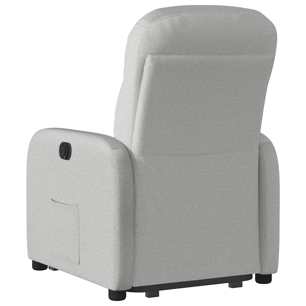 Poltrona Alzapersona Reclinabile Grigio Nuvola in Tessuto 3302981