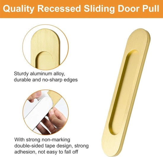 Porta Scorrevole Ovale Premium - 4 Pezzi - Finestra a Rasoio - Pannelli in Alluminio - Ponte Incluso - Maniglia Scorrevole - Porta Scorrevole a Vetri - Finestre - Armadio a Specchio