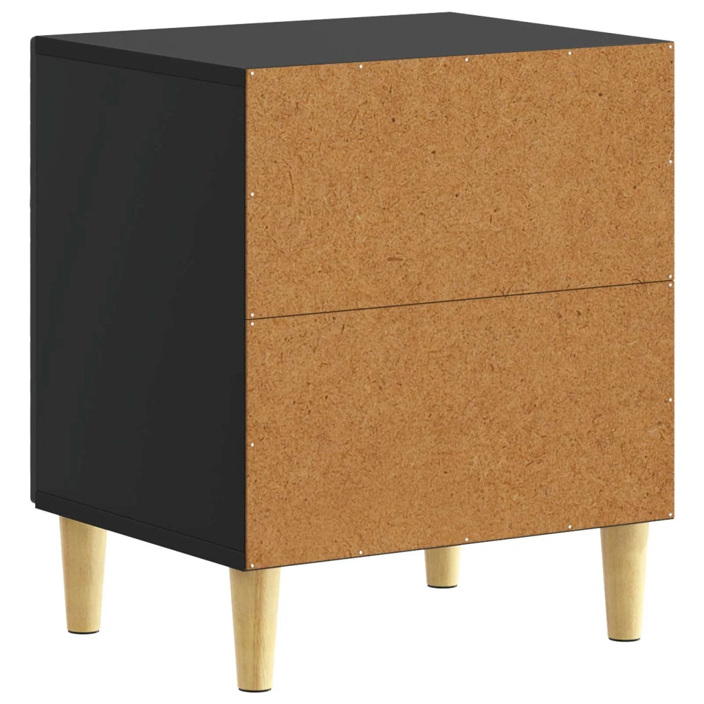 Comodino 2 pz Nero 43 x 34,5 x 50 cm Legno ingegnerizzato 895028