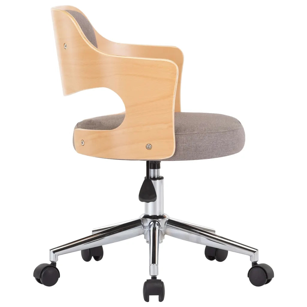 Sedia da Ufficio Girevole Talpa in Legno Piegato e Tessuto 3054853