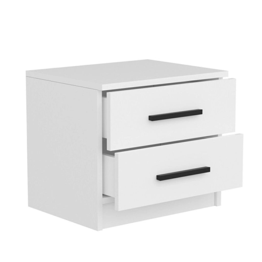Iune, Comodino un Ripiano, 50x47x40h cm Bianco