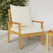 Poltrone da Giardino 2pz con Cuscino in Legno Massello Acacia 826191