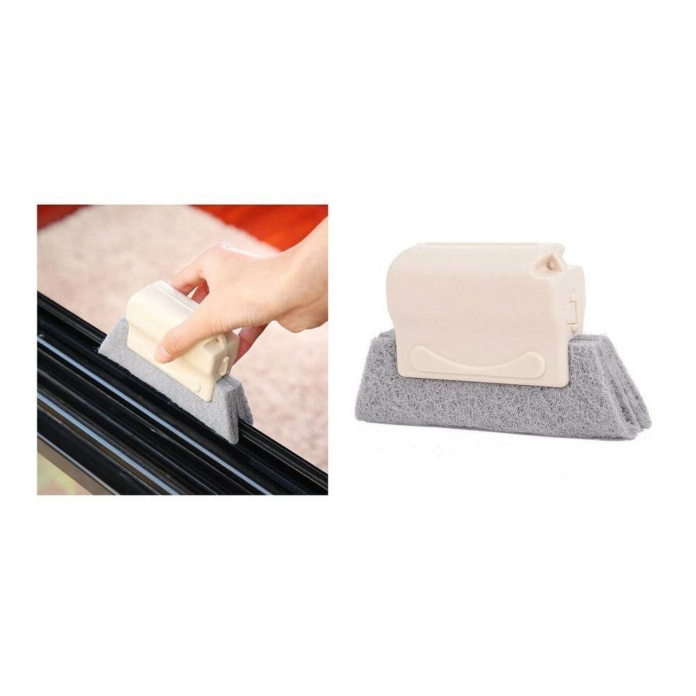 Trade Shop - Spazzola Panno Pulizia Scanalatura Finestra 70208 Lavabile Fessure Pulizia Angoli -