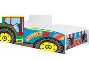Letto per bambini trattore colorato 160x80 con materasso