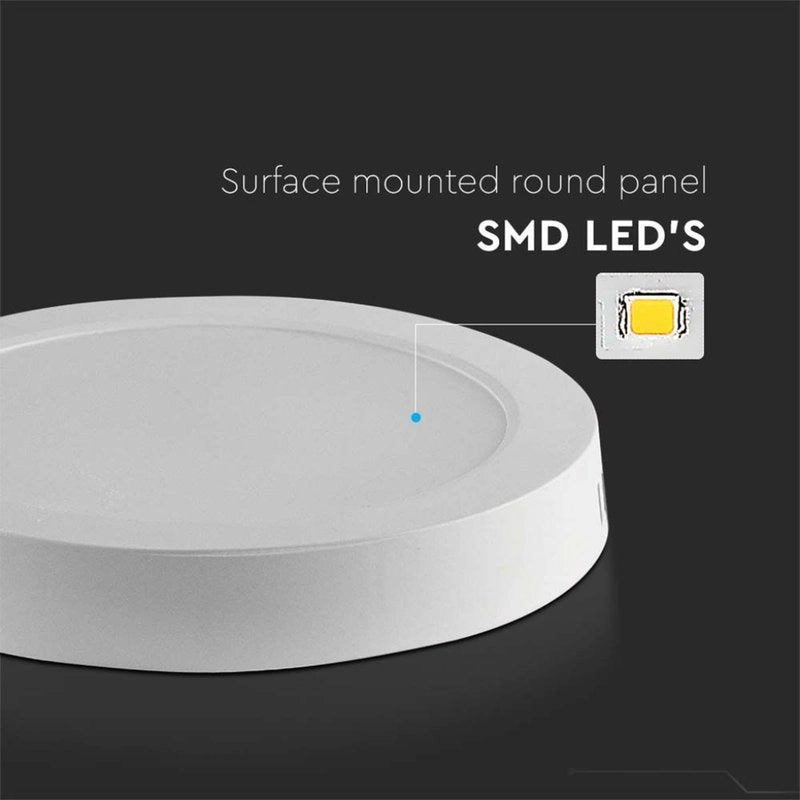 Plafoniera Pannello Led Slim Montaggio a Plafone Rotondo 18W 1980LM 3000K SKU-7876