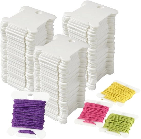 Set di carte a maglia 300 pezzi - Organizzatore per ricamo - Lavabile in plastica - PET di alta qualità - Senza ganci - Facile da utilizzare - Filo per ricamo