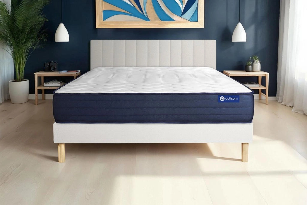 Kit rete e materasso Actiflex life 130x190cm - Spessore : 22cm - Molle insacchettate e memory foam- molto rigido