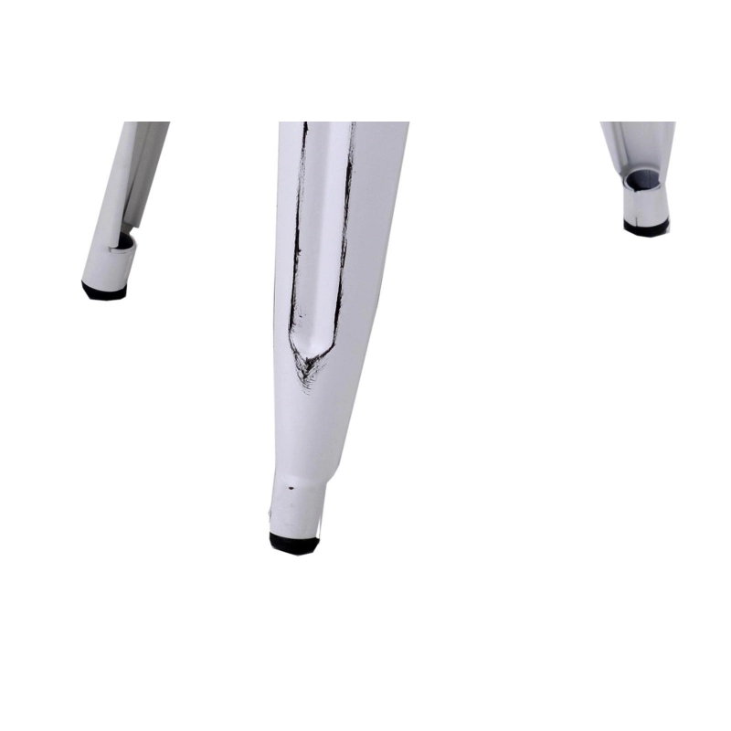 Sgabello ferro bristol bianco antico cm 39x39h45