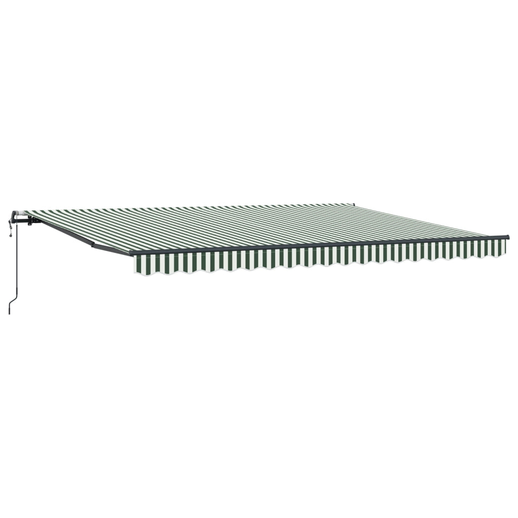 Tenda Retrattile Automatica Verde e Bianca 450x300 cm