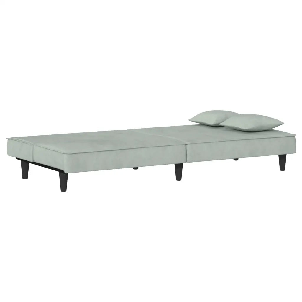 Divano letto-Sofa Letto-Daybed Grigio Chiaro in Velluto