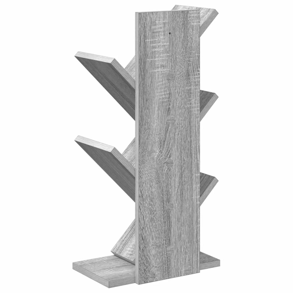 Libreria ad Albero 4 Ripiani 30 x 18 x 60 cm Sonoma grigio 8012369