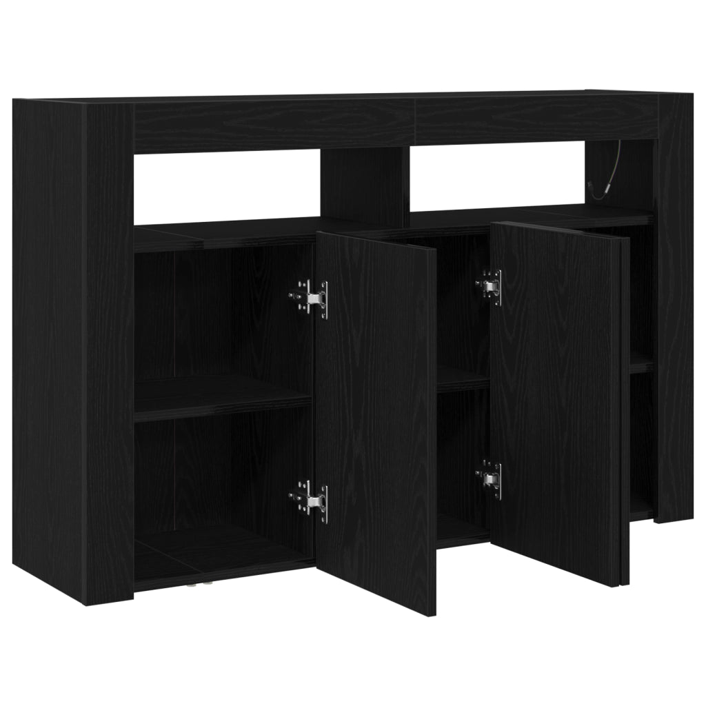 Sideboard Rovere nero Legno ingegnerizzato 116 x 30 x 75 cm