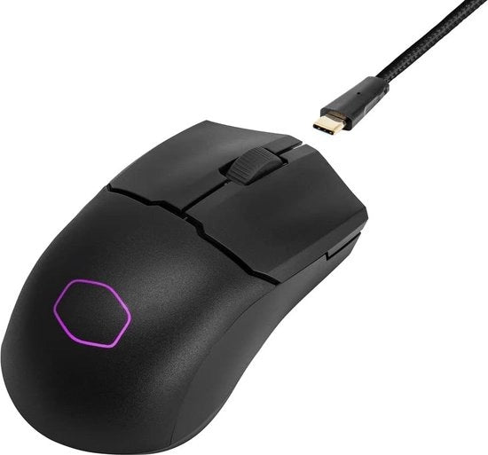 Maus gaming hybrido senza fili - 19K DPI sensore ottico PAW3370, 70 milioni di click switches ottici, sistema on-the-fly, MasterPlus+ (38K DPI, PC) – nero