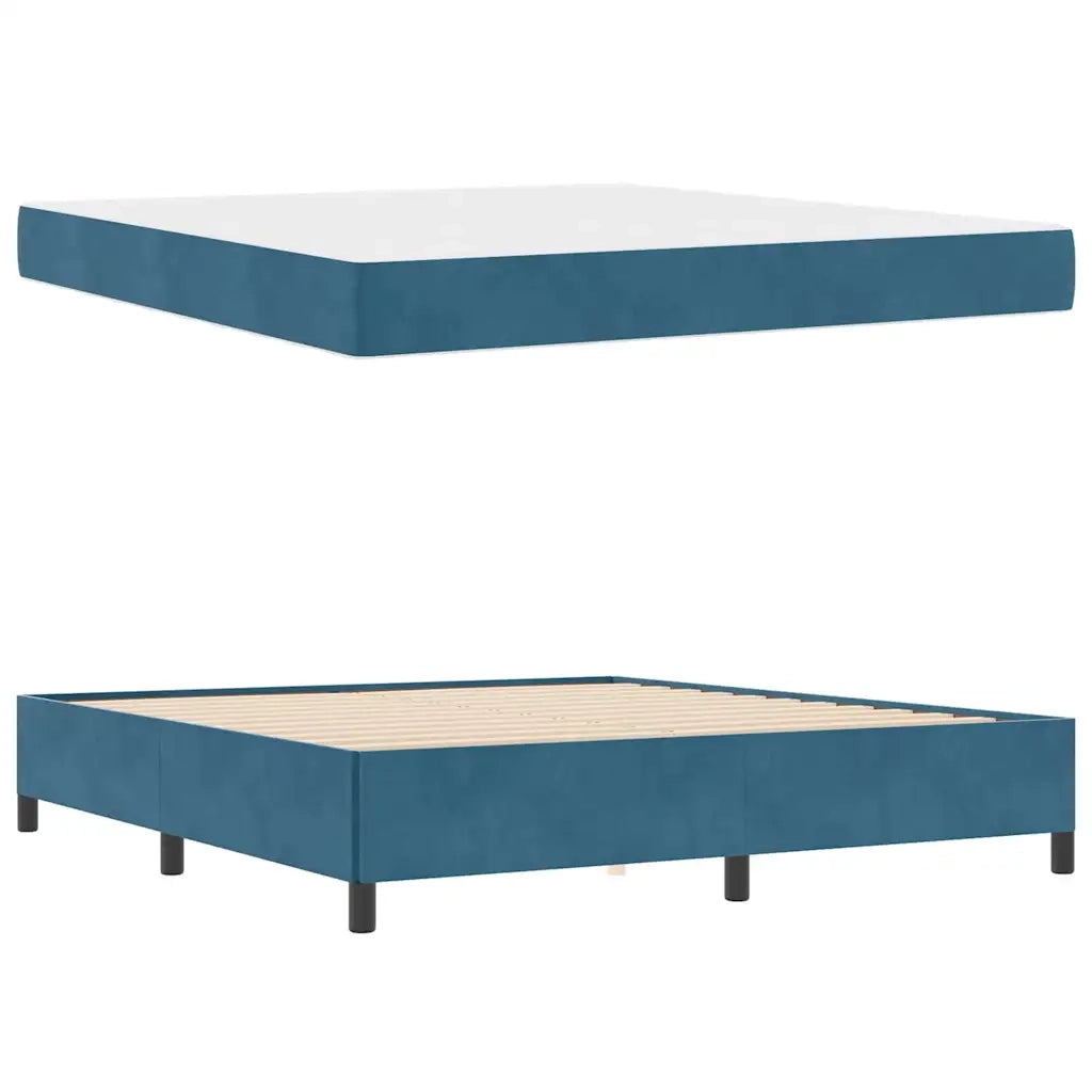 Struttura del letto Blu Scuro 180 x 200 cm Tessuto