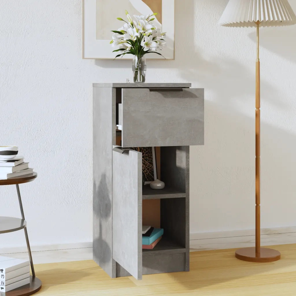 Credenza | Madia | Buffet da pranzo | Armadio da pranzo Grigio Cemento 30x30x70 cm in Legno Multistrato