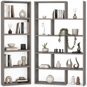 Libreria Modulare Apribile 72x22x200 cm Scaffale Libri Componibile in Legno