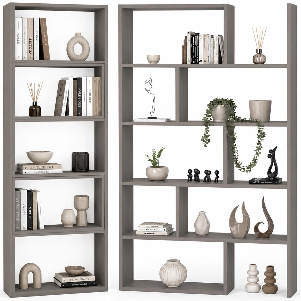 Libreria Modulare Apribile 72x22x200 cm Scaffale Libri Componibile in Legno
