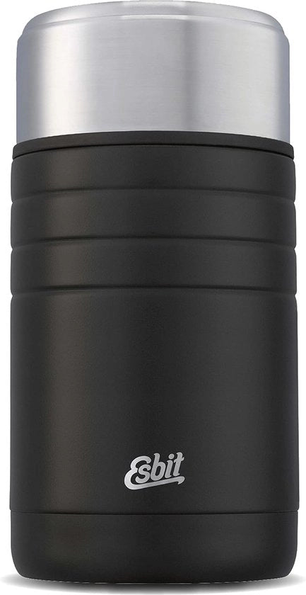 Contenitore termico per alimenti - Contenitore di riscaldamento 1000 ml in acciaio inox nero per piatti caldi e freddi