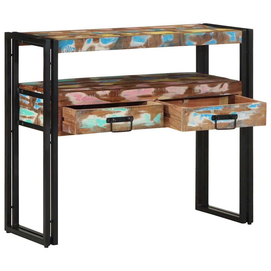 Tavolo consolle 90 x 33 x 75 cm Legno Recuperato Massello 4102744