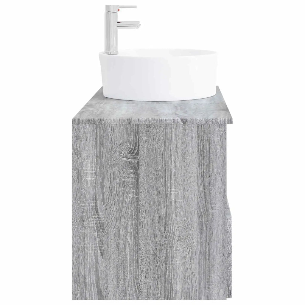 Set di mobili per il bagno 2 pz Sonoma grigio 3404080