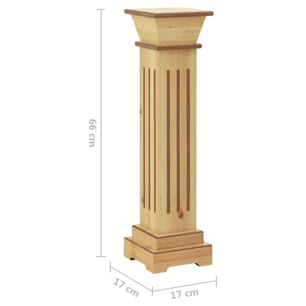 Portavasi a colonna quadrata legno chiaro 17 x 17 x 66 cm MDF marrone 02_0045031