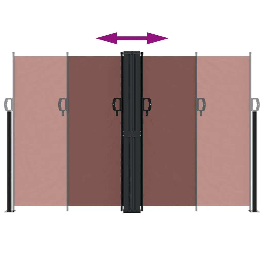 Tenda da Sole Laterale Retrattile Marrone 160x600 cm 4004629