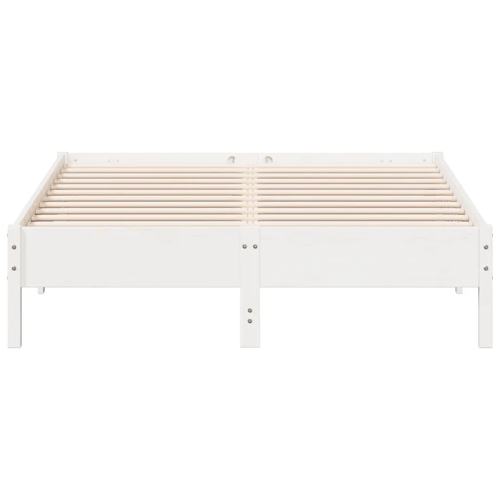 Letto senza Materasso Bianco 140x200 cm Legno Massello di Pino