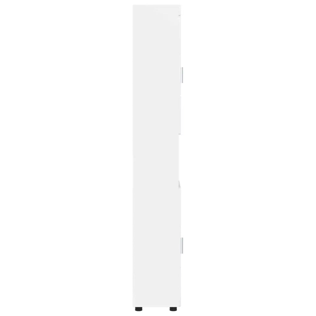 Set di Armadi da Bagno TULUM Bianco Lucido 37 x 31,5 x 203 cm 880355