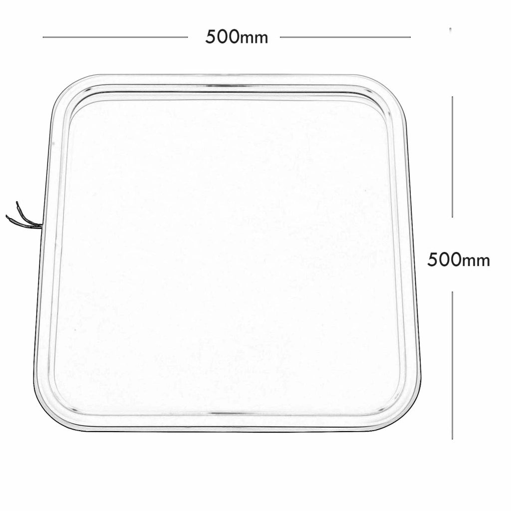 Plafoniera moderna quadrata LED 50W interruttore CCT luce indiretta soffitto bagno cucina ufficio 4000lm 50cm