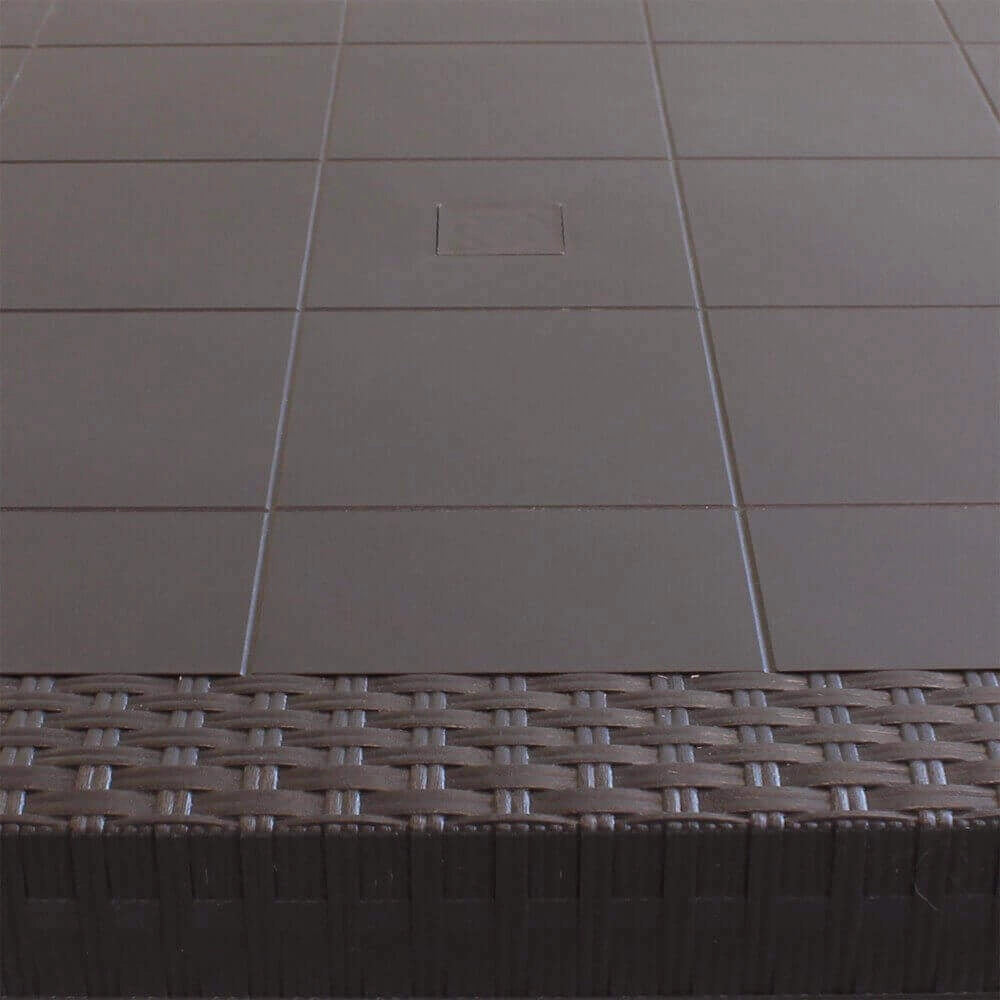 Tavolo da Giardino Quadrato in wicker cm 80x80 - WADE