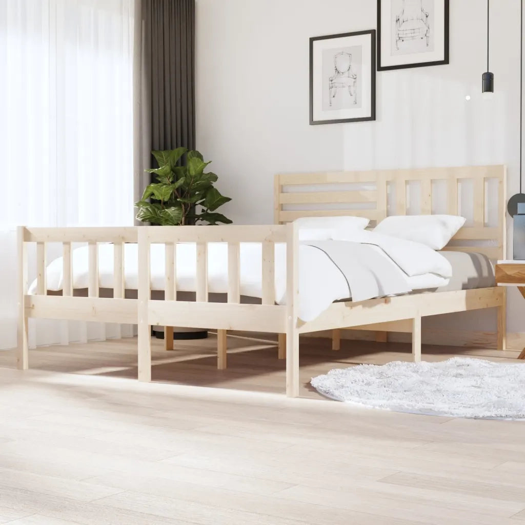 Giroletto-Struttura Letto in Legno Massello 160x200 cm 239824