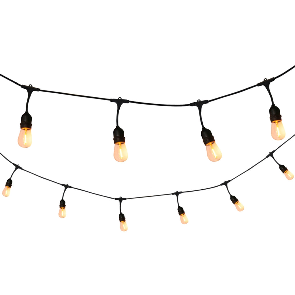 Catena luminosa esterna 5,6m 10xE27 2200K IP44 Polux