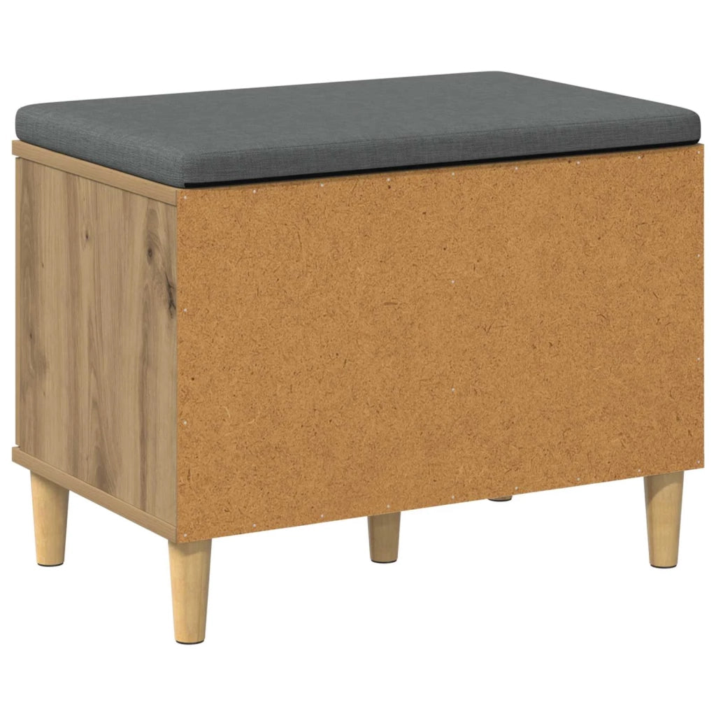 Panca per scarpe con cuscino Rovere Artigianale 60 x 38 x 46 cm 906145