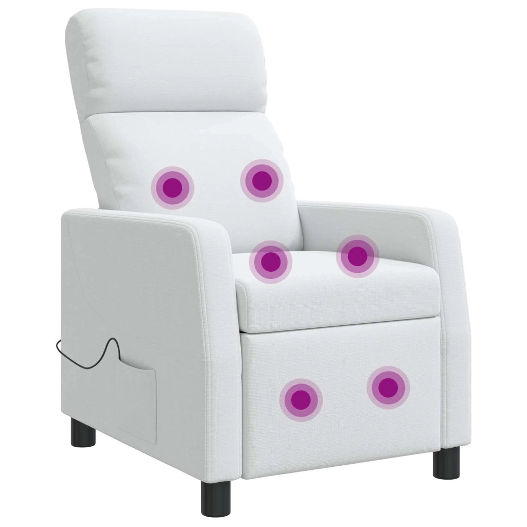 Divano Sedia-Poltrona Massaggiante Bianco Tessuto 793572