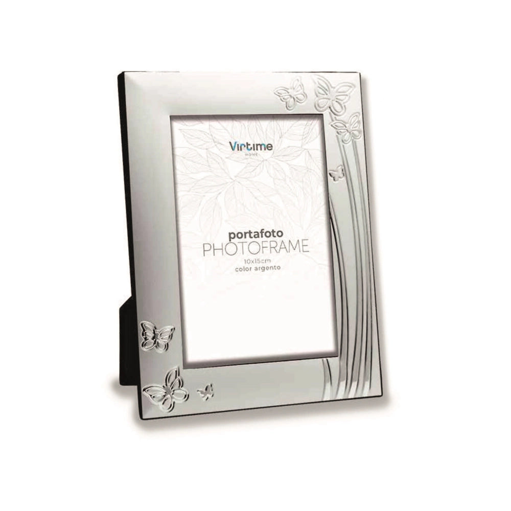 Cornice Portafoto da Appoggio Silver Farfalline 10 x 15 cm