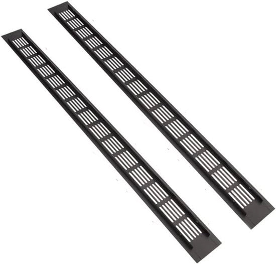 Ventilatore a soffitto 600mm x 50mm - Soffitto a ventilazione Zwart - Lega di alluminio - Chiusura - Circolazione dell'aria - Adatto per armadi