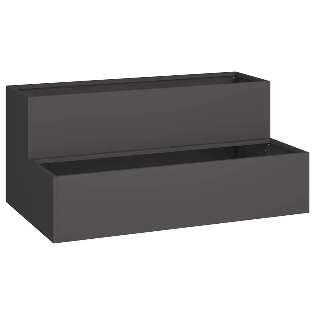 Fioriere | Cassetta per fiori | Vaso da giardino Nero 100 x 60 x 45 cm