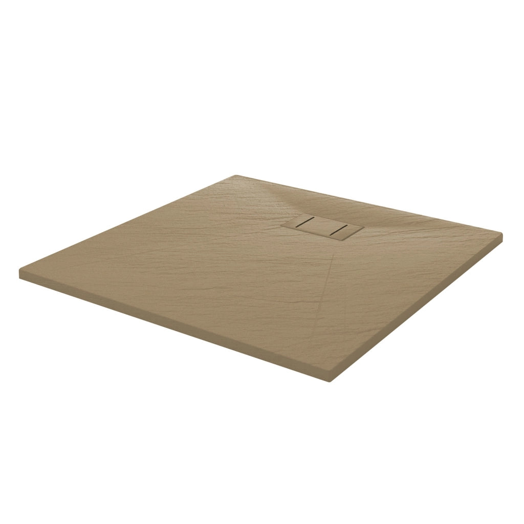 Piatto Doccia 80x80x2 6 CM Quadrato Tortora Effetto Pietra mod. Blend