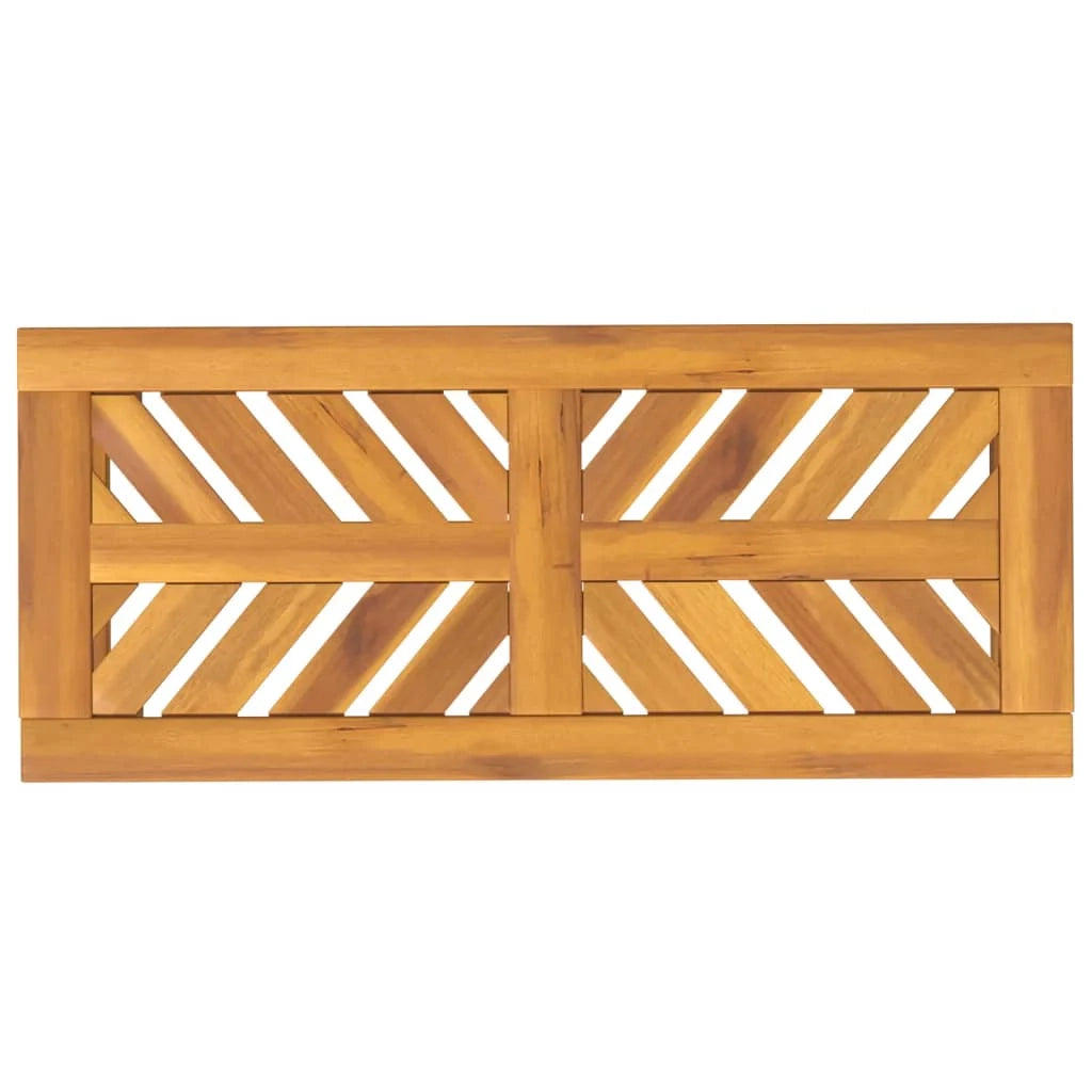 Panca da giardino per esterni mobili da giardino terrazza 80 x 35 x 45 cm legno massello di acacia 02_0011324