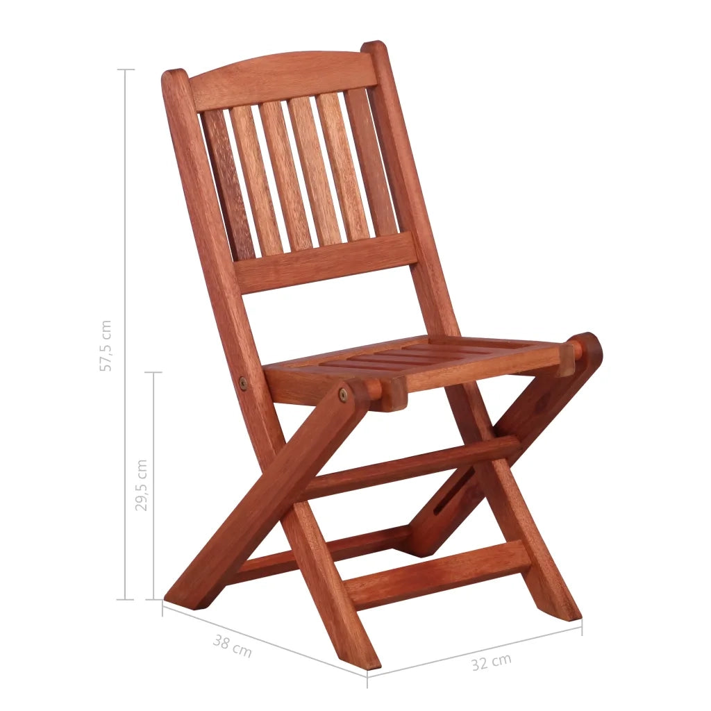 Sedie da Pranzo per Bambini 2 pz in Legno Massello di Eucalipto cod mxl 5762