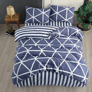 Set di coperte da letto, 200 x 200 cm, blu, set di coperte da letto respiranti e rinforzate con 1 coperta da letto di 200 x 200 cm e 2 cuscini di 80 x 80 cm, blu