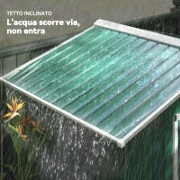 Casetta da Giardino Porta Utensili in Lamiera con Porte Scorrevoli, 213x130x185cm, Verde