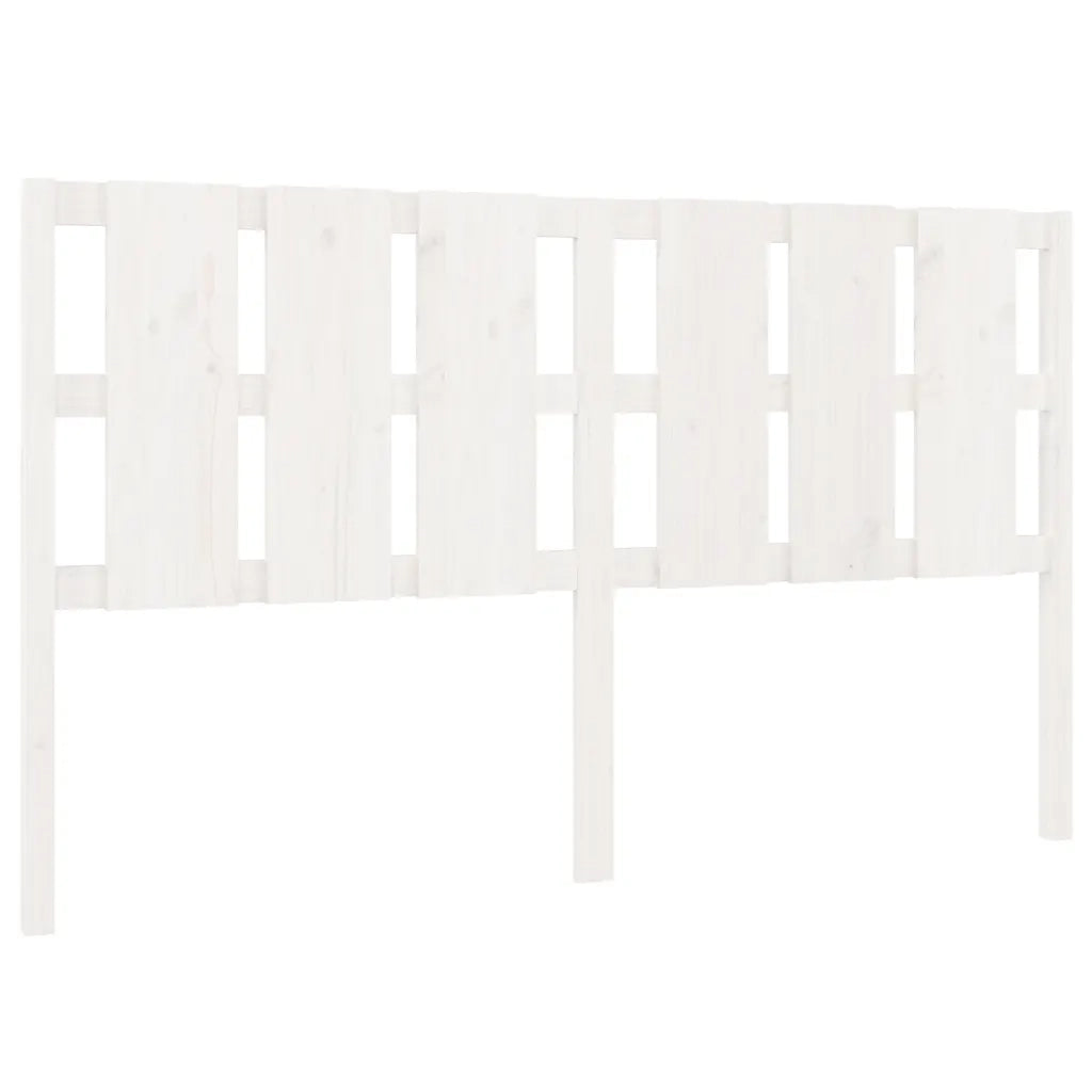 Testiera per Letto-Testata-Testiera Decorativa Bianca 165,5x4x100 cm Legno Massello di Pino 446177
