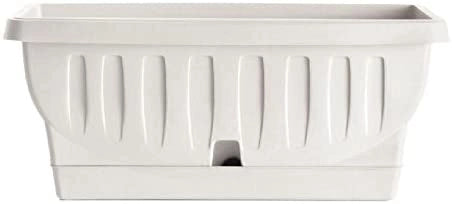 BAMA FIORIERA NATURA IN PLASTICA RETTANGOLARE 50 CM COLORE BIANCO